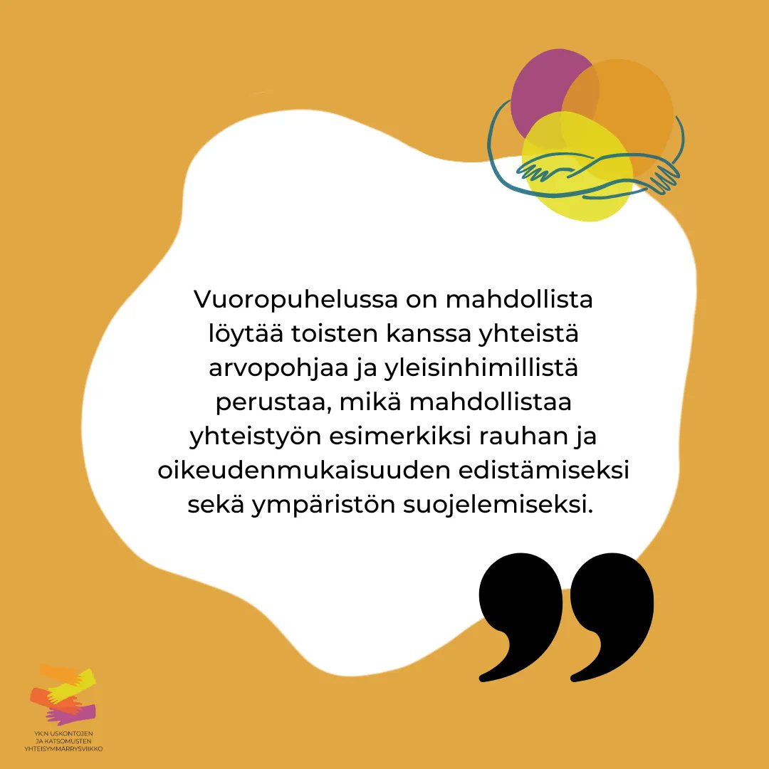 kirkko_evl's tweet photo. Joskus toisen ihmisen ajatuksista kiinni pääseminen vaatii aikaa ja halua
muuttaa tai laajentaa omia näkökulmia. Valmiit oletukset eivät kovin usein edistä keskustelua. #yhteisymmarrysviikko on hyvä hetki pysähtyä kuuntelemaan. #yhteisymmarrysteko @fokus_ry https://t.co/7aH5oydkSj