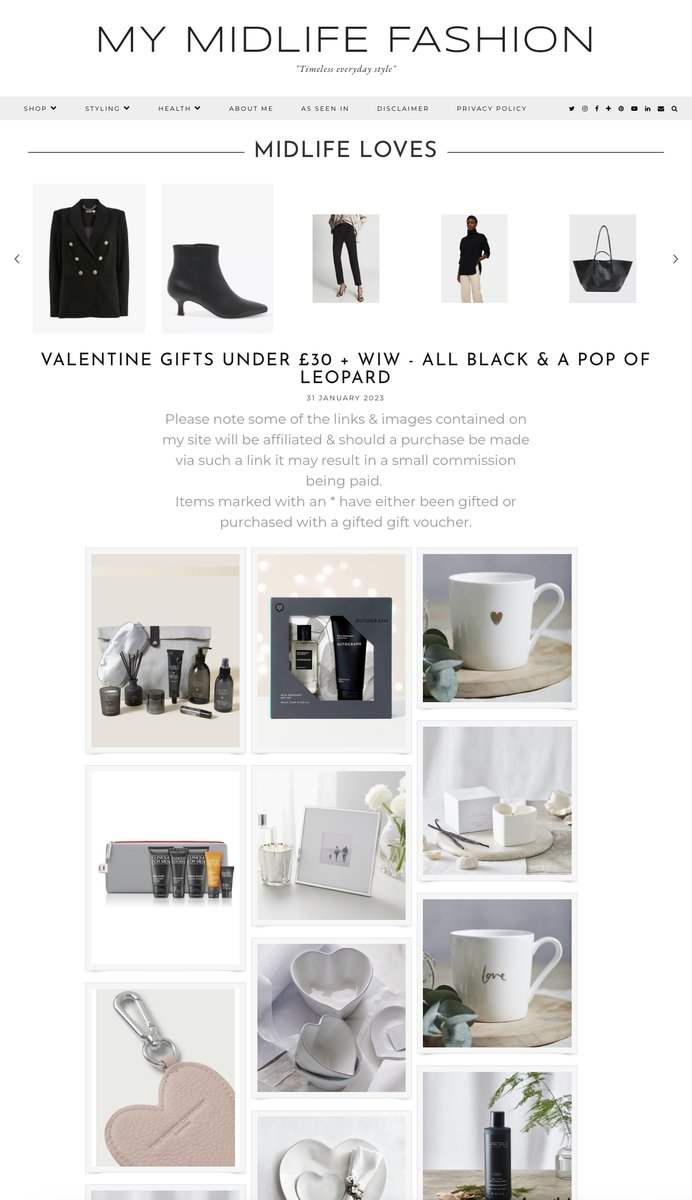 Valentine's Day gifts for him & her & all under £30 ow.ly/5YRs50MGqxu #giftguide #valentinesday #gifts #presents #presentideas #valentinesday #mymidlifefashion #fashion #style #timelessfashion #effortlessstyle #over40 #midlife #lovetokens #giftsforhim #giftsforher #theclqrt