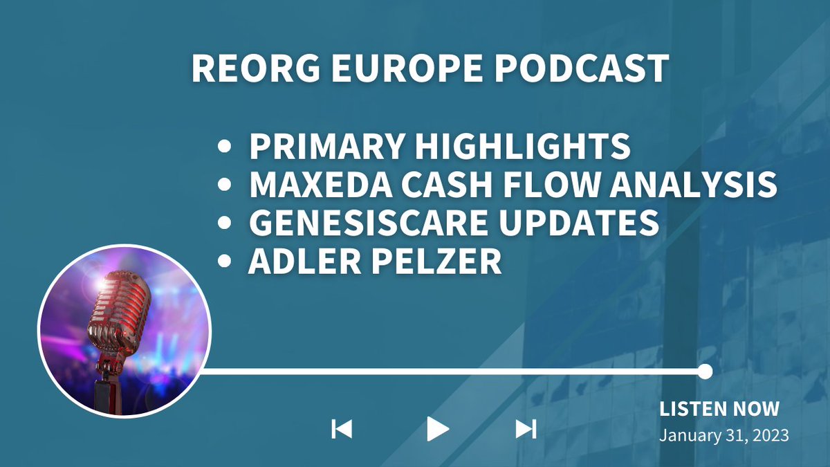 OctusCredit's tweet image. In this week's EMEA Podcast, Reorg's Caterina Dassie and the team discussed:
-#primarymarket highlights
-Maxeda's #cashflowanalysis
-GenesisCare updates
-Potential #equity injection for Adler Pelzer
Listen here: ow.ly/4KeJ50MGpMo
#leveragedfinance #highyieldbonds