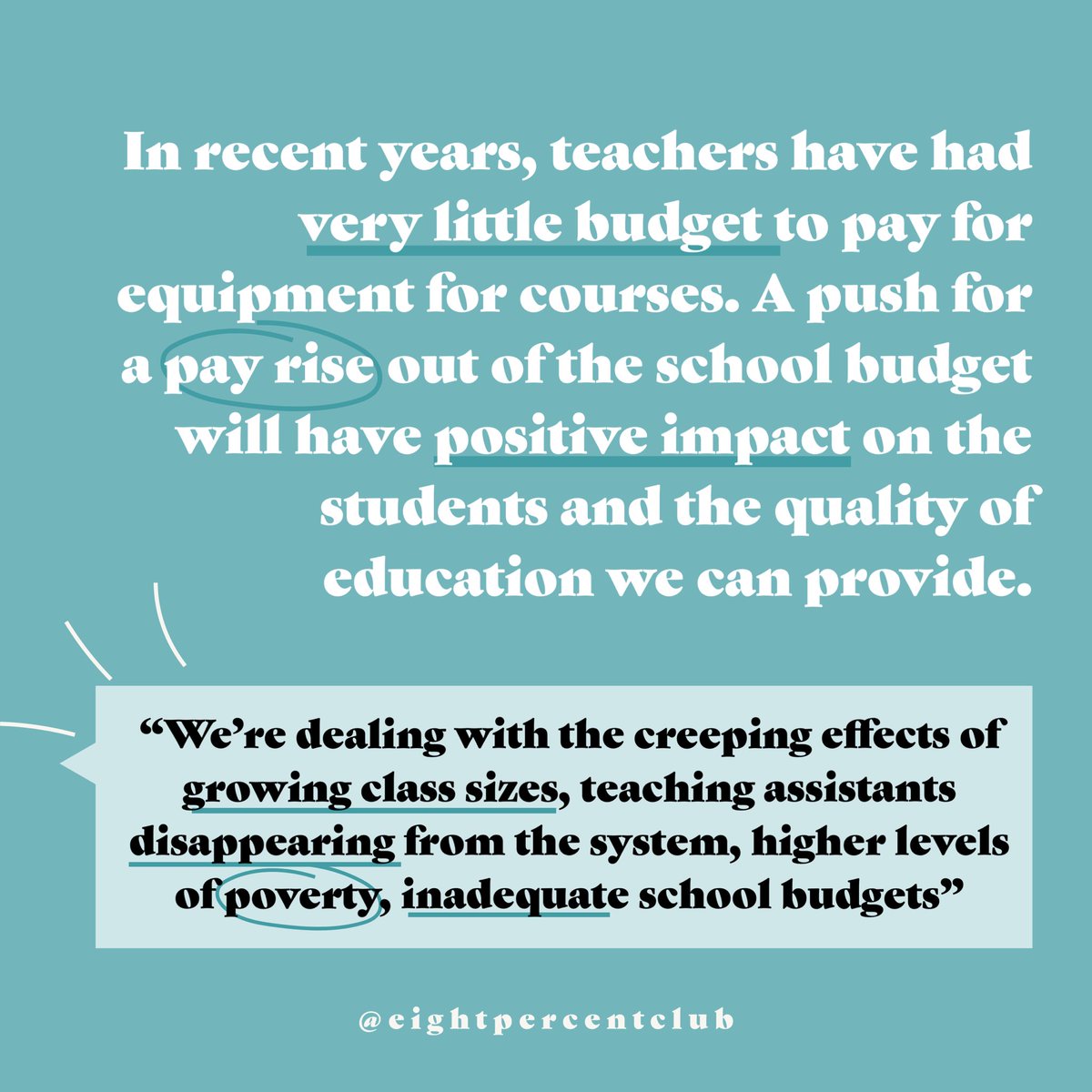 eightpercentcb's tweet photo. Today we are supporting all teachers who are striking for change! A change must happen! #TeacherStrike #PayUp #saveourschool #strikes 📚🙌🏾 https://t.co/lAid42e9tH