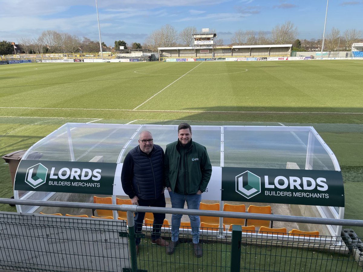 LordsBuildersM's tweet image. The new Lords dug outs at @suttonunited are looking great! 😎

#suttonfc #football #sponsorship #buildersmerchants #tradersuk