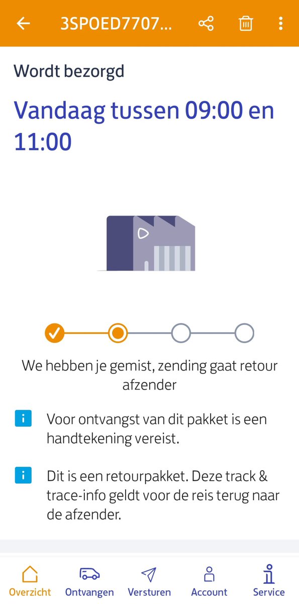 djaanna_'s tweet photo. @PostNL sorry hoor maar ik zit al heel de ochtend in de woonkamer te wachten want er komt een pakket tussen 09:00 en 11:00 en nu staat er dat ik hem heb gemist?? Of de bezorgers komen hier nooit aan de deur of ze laten het zonder aanbellen voor de deur achter. Ik ben er klaar mee https://t.co/6L0Z4kwtQK