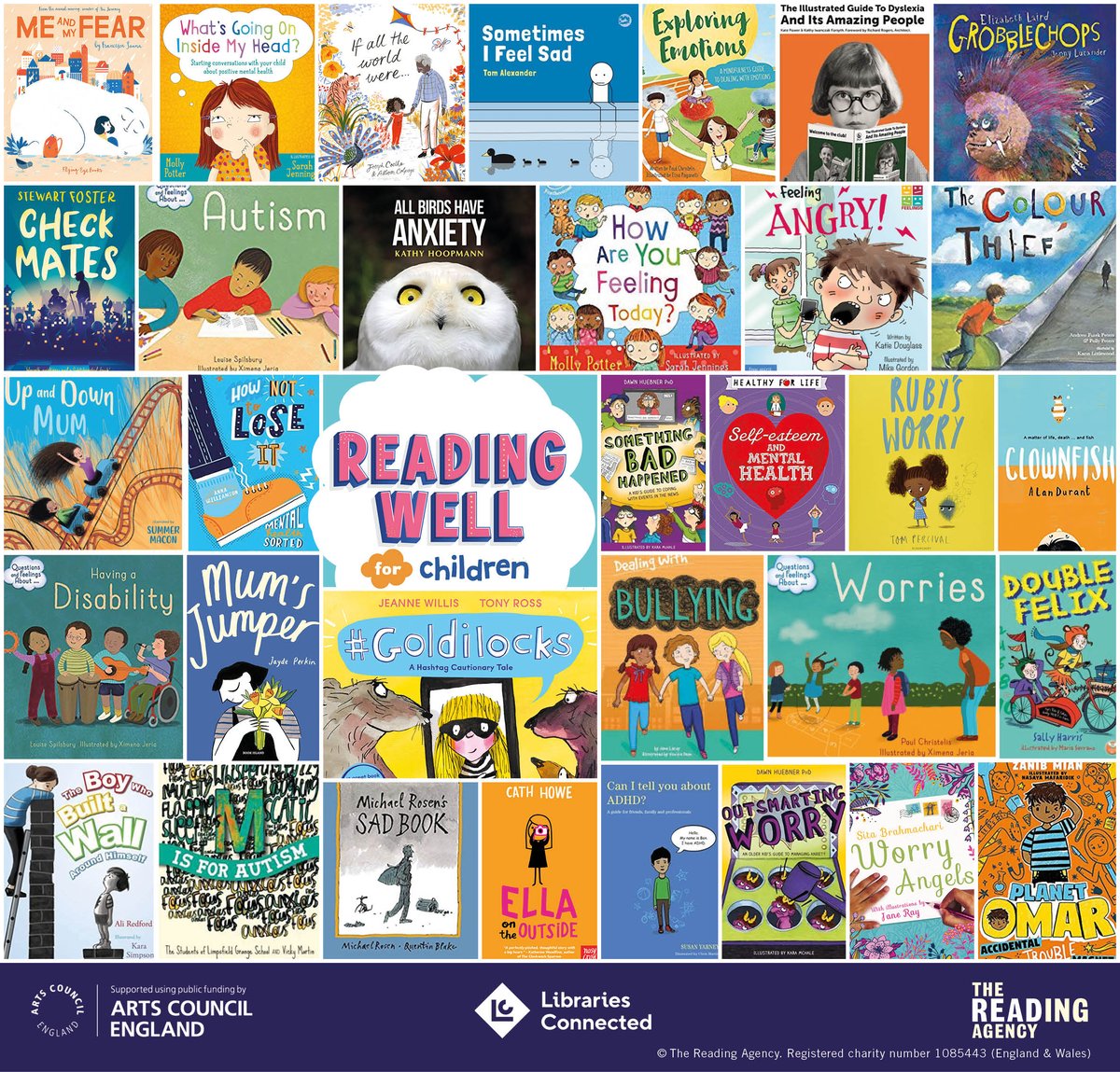 It's #ChildrensMentalHealthWeek and we have a range of resources to support children's wellbeing, including our Reading Well for Children collections. These books are for 7-11 years old, and provide quality-assured information, stories and advice  #ReadingWell