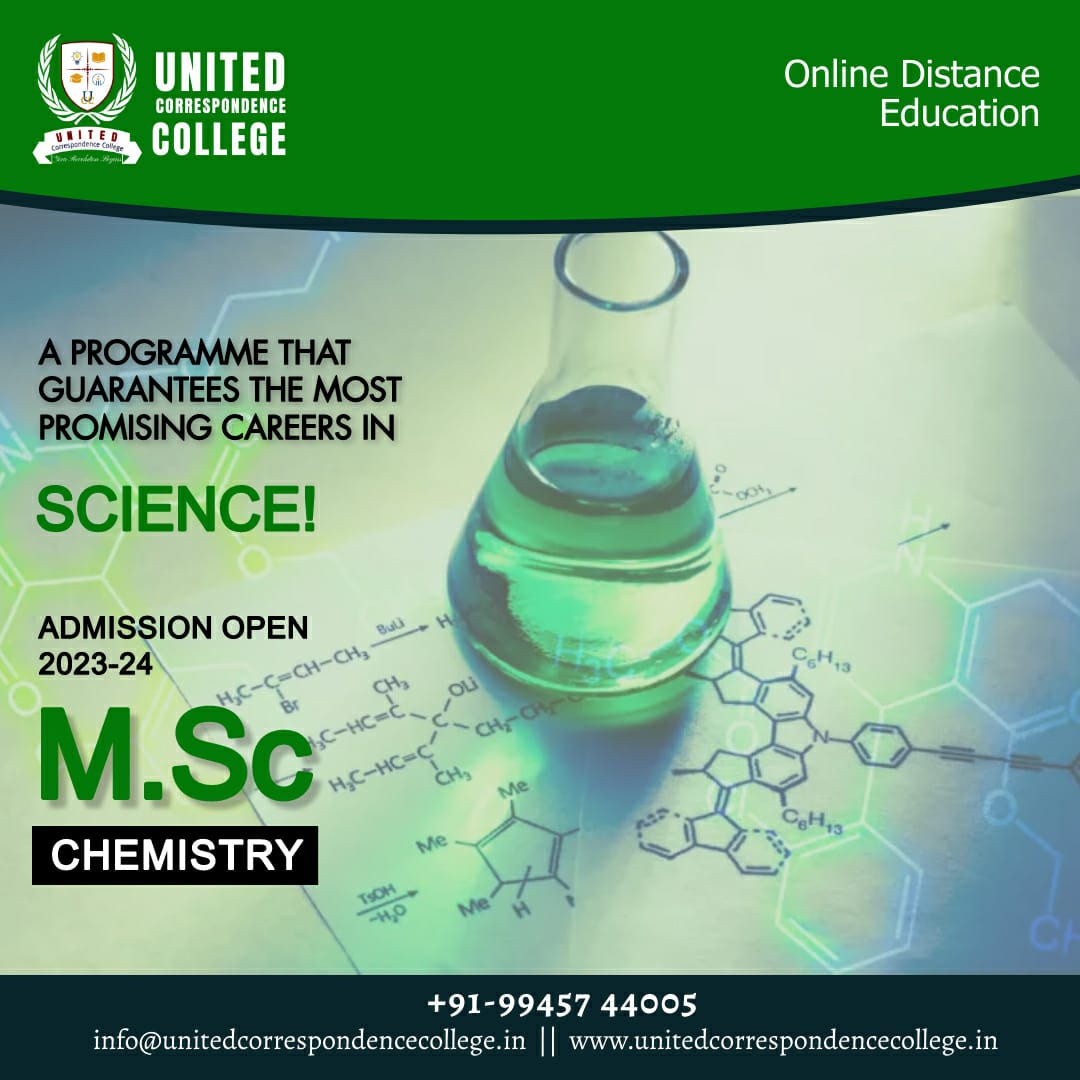 UnitedCorrespo1's tweet image. &quot;M.Sc Chemistry Distance Education offers flexible learning options for students to advance their knowledge in the field from the comfort of their own home.&quot;
contact now: wa.me/+919945744005
• 100% Result
#msccourse #BScCourse #science #onlineclasses