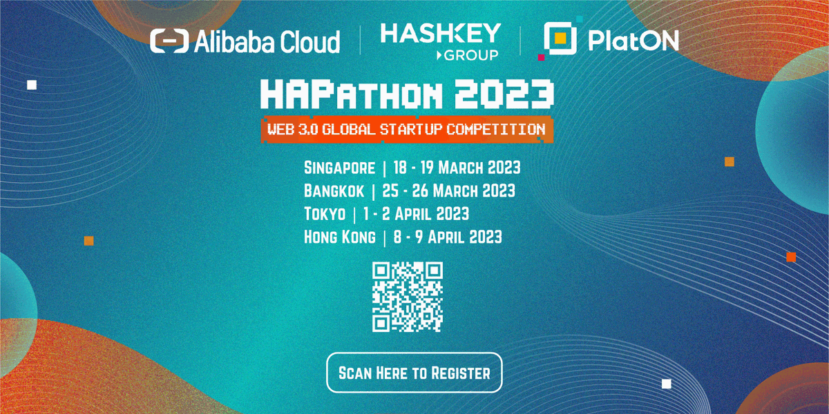 HashKeyGroup's tweet photo. 📢 CALLING all #Web3 &amp; #blockchain devs and enthusiasts! Asia's largest #Web3 startup competition is coming to a city near you 🇭🇰🇸🇬🇹🇭🇯🇵

🏆200,000 USDC up for grabs at @Web3HAPathon, hosted by @HashKeyGroup, @alibaba_cloud and @PlatON_Network. 

🔗Details: https://t.co/315p8OoiTH https://t.co/1jqoKMsz3P