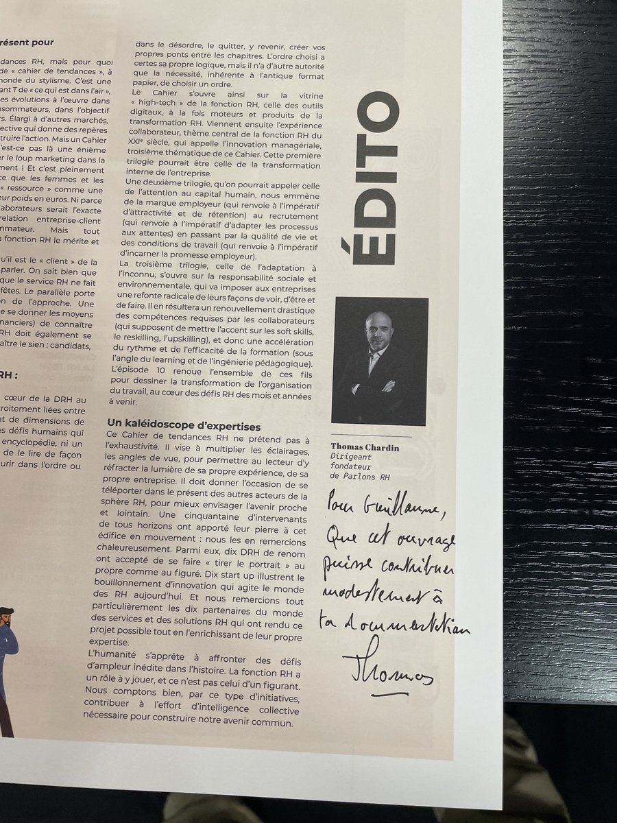 lasuperagence's tweet image. Merci @ThomasChardin pour la dédicace de ce précieux recueil de conseils &quot;DRH : mission ou démission - 3 pistes d&apos;action à l&apos;heure du choix&quot; ! #HRTechFR @HRTechFR