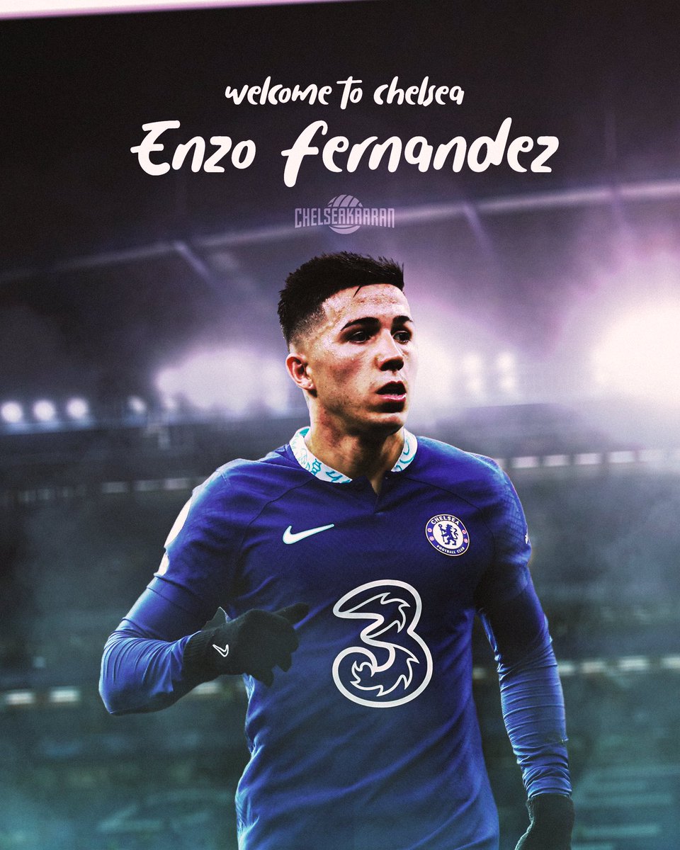 Chelseakaaran22's tweet photo. We all heard your name in the Champions League group stages. We saw you do your thing and win that elusive trophy of every footballer's dreams.

Enzo Jeremias Fernandez, Young player of the FIFA WC, Welcome to Chelsea. Let's make history and be wild dreamers!

#CFC @ChelseaFC 🔵 https://t.co/J6RgaKmVFb