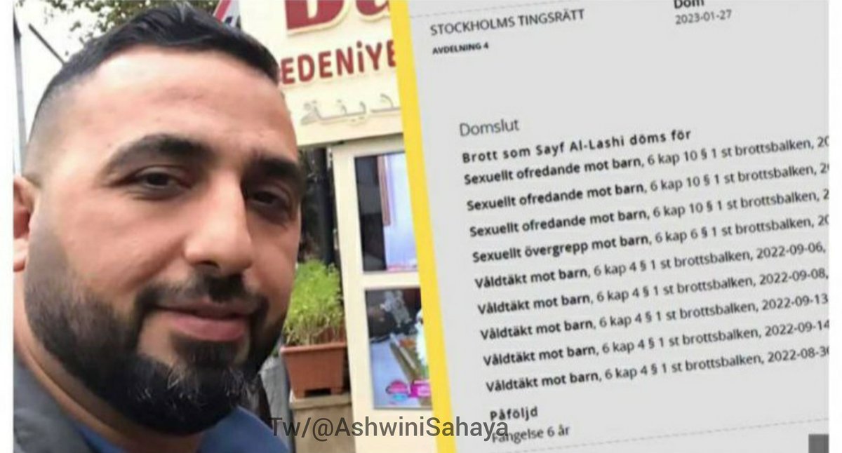 Read more about the article Sweden: 41-years-old Pedophile Iraqi migrant father of three, convicted after r