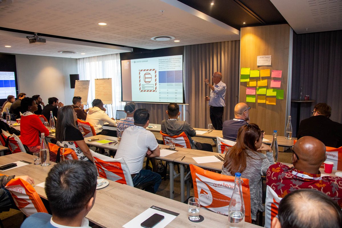 IELAWORLD's tweet image. Thank you Gary Walsh, Master Mariner at Garship Marine Surveying &amp;amp; Consultancy South Africa, for sharing your knowledge &amp;amp; expertise on the International #marine #dangerousgoods Code at #IELAWS23
#exhibitionlogistics  #cargo #container #seafreight  #logistics #freighforwarders