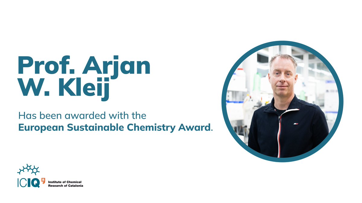 🏆 Join us in congratulating Prof. @KLEIJ_ICIQ for winning the 2023 European Sustainable Chemistry Award from @EuChemS ✅ A recognition to his leading position in CO2 utilization, synthesis and cyclic carbonates applications. Read more ⏩ ow.ly/VifB50MGqbK #SomCERCA