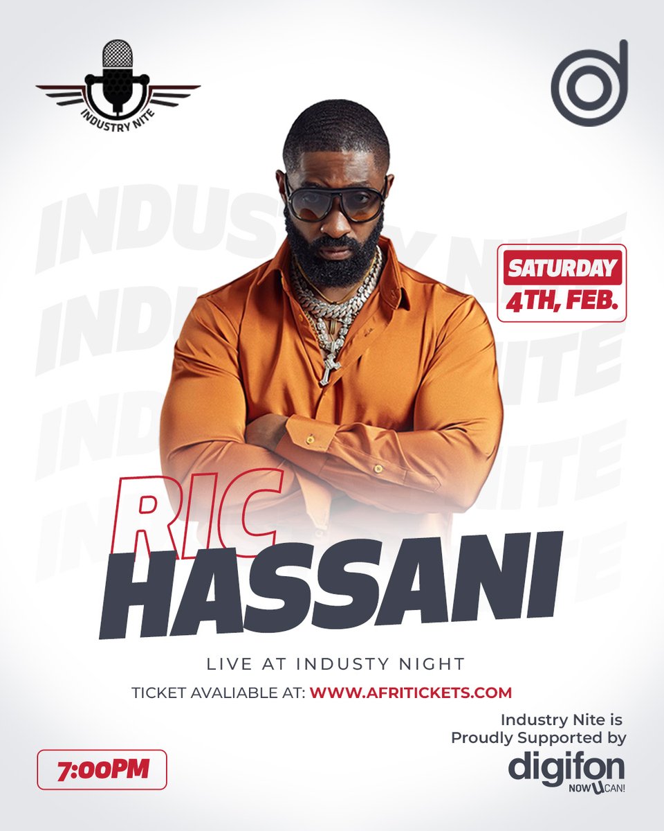 digifon_ng's tweet image. Our first event of the year!
We are happy to announce that we will be live at the @Industrynite9ja with @RicHassani #Feb4th
Like this, Comment and Share to be part of the lucky 5 to win free tickets to the show!

#industrynitewithrichassani is proudly supported by @digifon_ng