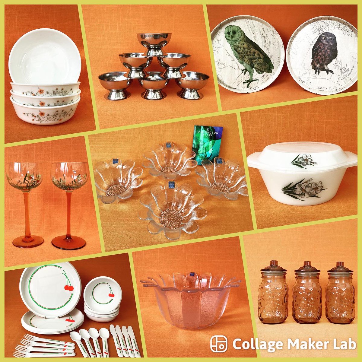EtsyStuck1970s's tweet photo. Hereโs the latest batch of #retro goodies added to my shop:
#cherries #daisies #daffs and #owls ๐ฆ
#pyrexemily #1980spyrex #stainlesssteelbowls #thetfordtray #amberglass #hockglasses #dartingtondaisy #frankthrower #arcopalcasserole #retropicnicware #fidenzavetraria #1970s https://t.co/ZhqOvuCfye