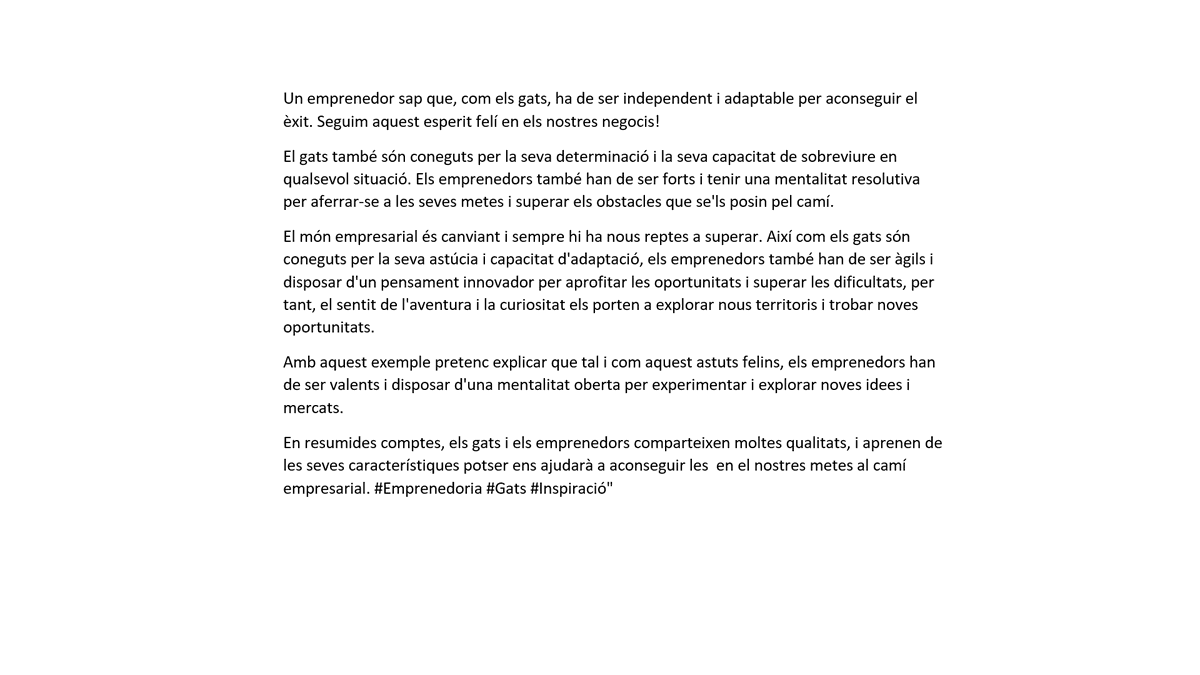 DanielG74552264's tweet photo. El que podem aprendre dels nostres amics els gats emprenedors!! https://t.co/RsxY2eHSw1