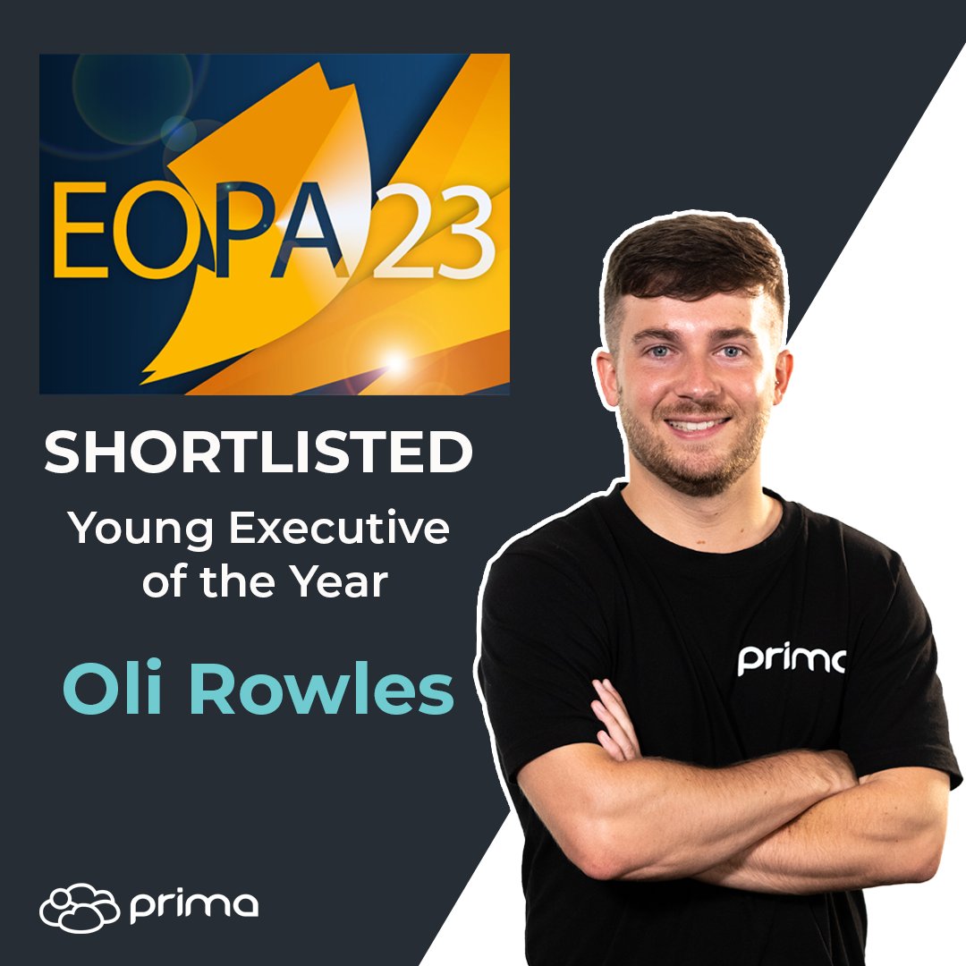 We are delighted that Prima's #CustomerServices Manager <a href="/OliverRowles/">Oli Rowles</a>  has been shortlisted for Young Executive of the Year in #EOPA #Awards 👏

Oli is a huge asset to the #company and is so deserving of this recognition.

From all our team we wish him the very of luck