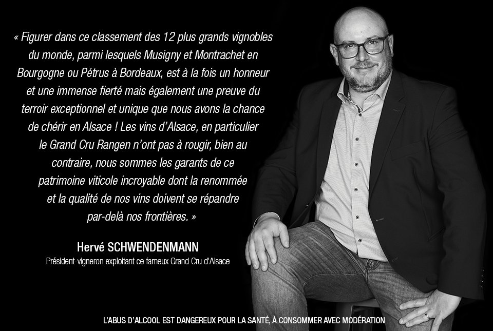 wolfberger_fr's tweet photo. Les mots de Hervé SCHWENDENMANN, président-vigneron exploitant le fameux Grand Cru #Rangen 🗨️
« Figurer dans ce classement des 12 plus grands vignobles du monde [...] est à la fois un honneur et une immense fierté mais également une preuve du terroir exceptionnel et unique [...]» https://t.co/OnMCtcDPRK
