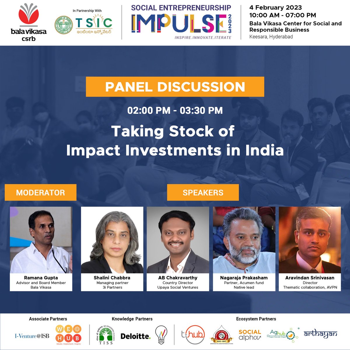 Taking Stock of Impact Investments in India
Gain valuable insights from leading #ImpactInvestors on how to attract investment for your #SocialEntrepreneurship.
Don't miss out on this opportunity to connect with industry experts. Join us now! 
#ImpactInvesting #ESG