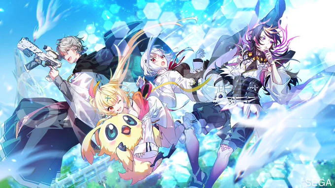 【告知】『PSO2NGS』×『にじさんじ』『NIJISANJI EN』とのコラボイラストを描かせていただきました!ワクワクドキドキしながらこの世界に降り立つ姿をイメージしてます。このコラボを一緒に盛り上げられたら嬉しいです!よろしくお願いいたします#にじさんじ #NIJISANJI_EN #NGS #PSO2NGS 