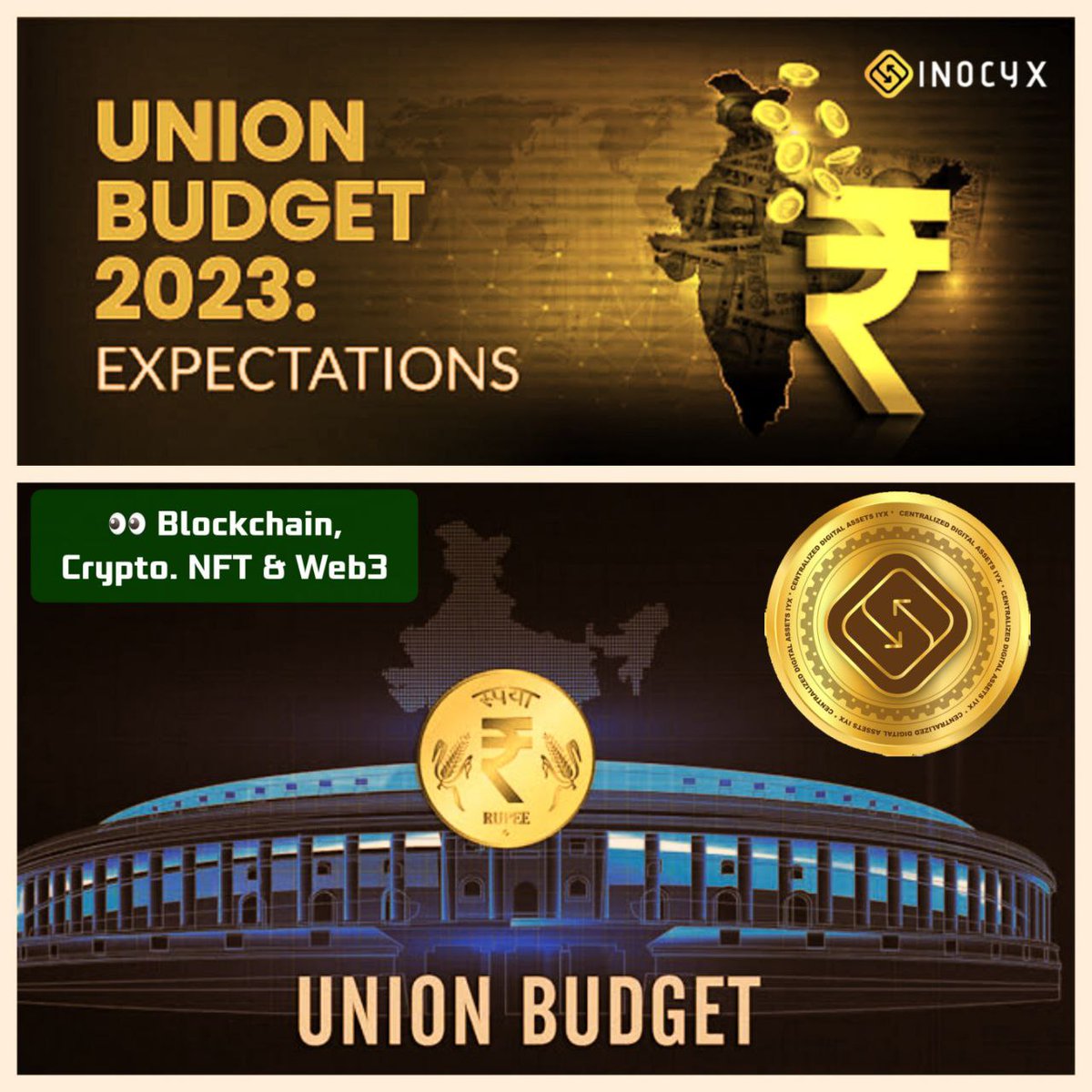 InocyxNFT's tweet photo. Good Morning, #nftsiasts &amp; #Cryptosiasts!

The whole of Indian #DigitalAssets #hodlers are looking 👀 👁 forward on the #UnionBudget2023. #UnionBudget #Budget2023 #IndiaBudget2023

#inocyx #inocyxnft #E16Link #iyxtoken
#blockchain #Crypto #NFT #NFTs #Metaverse #MetaverseNFT #Web3 https://t.co/ZAYXhkL7oU