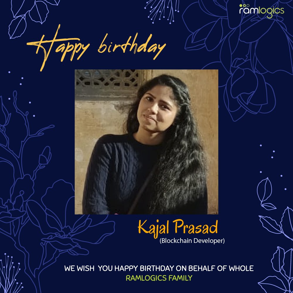 ramlogics18's tweet photo. Warmest wishes on your special day. May the blessings be always on your way. A very Happy Birthday @_kajal.prasad
🎂

Wishes from team @ramlogics

#Ramlogics #Team_Ramlogics #think_blockchain #think_ramlogics #birthday #birthdaywishes #teammemberbirthday #blockchain #blockchainde https://t.co/yepmNQuOco