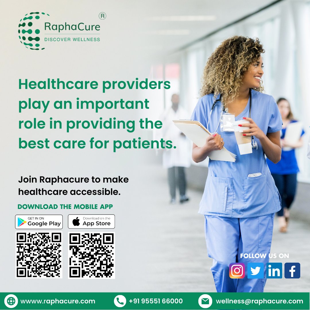 Calling healthcare providers such as #clinics #hospitals #diagnosticlabs #scancenters #pharmacy  #ambulanceservices etc to partner with us to reach more patients.
Sign up here admin.raphacure.com/webpages/Cogno…
#healthcareproviders #healthcaretechnology #partners #healthcareservices