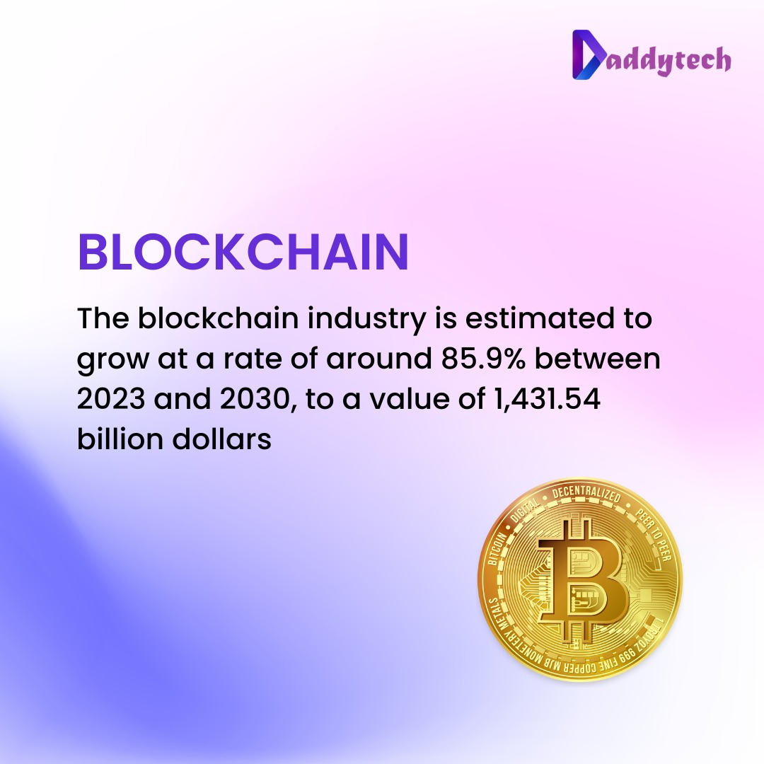 teamdaddytech's tweet photo. Are you aware of the fact that the blockchain's industry is estimated to grow at a rate of around 85.9% between 2023 and 2030, to a value of 1,431.54 billion dollars.
.
#daddytech #update #fintech #technologyupdates #growth #blockchain https://t.co/ZfldtoDNxj