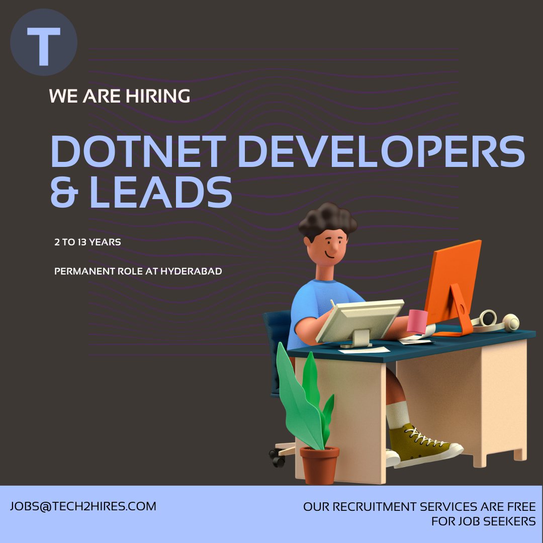 Tech2hires's tweet image. Current Software Job Opportunities in Hyderabad

ETL Test Engineer Jobs in Hyderabad

Dotnet Developer Jobs in Hyderabad

Angular Developer Jobs in Hyderabad

#jobs #jobsinhyderabad #hyderabadjobs #career #dotnet #ETL #DW #angular #jobsearch #tech2hires #rajniranjan