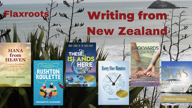 Flaxroots - Writing from New Zealand
THESE ISLANDS HERE - Short Stories of the South Pacific
BACKWARDS INTO THE FUTURE "Warm, evocative"
SEVENTEEN SEAS "All aboard for fun"
EVERY FIVE MINUTES "stunning"
RUSHTON ROULETTE "cleverly crafted"
#LiteraryFiction amzn.to/2M4mqOb