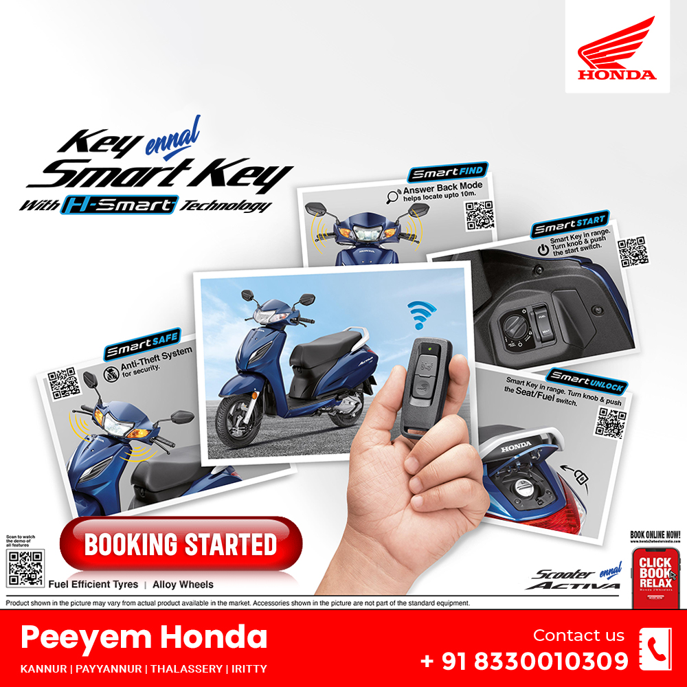 PeeyemHonda's tweet image. Booking started.....✅

For more information, please call us 📲 8330010309

#PeeyemHonda #HondaActiva6G #SmartKey #HondaActiva #ScooterBoleTohActiva #HSmartTechnology #Honda2Wheeler