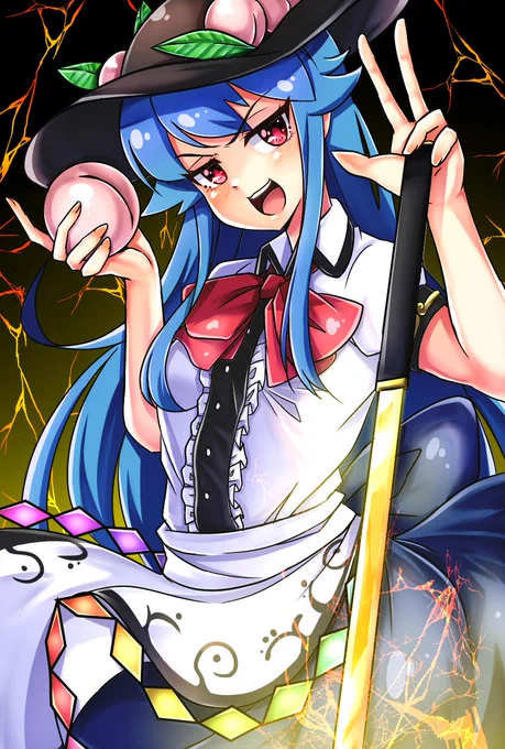 地震、雷、火事、天子。#東方Project  #比那名居天子 
