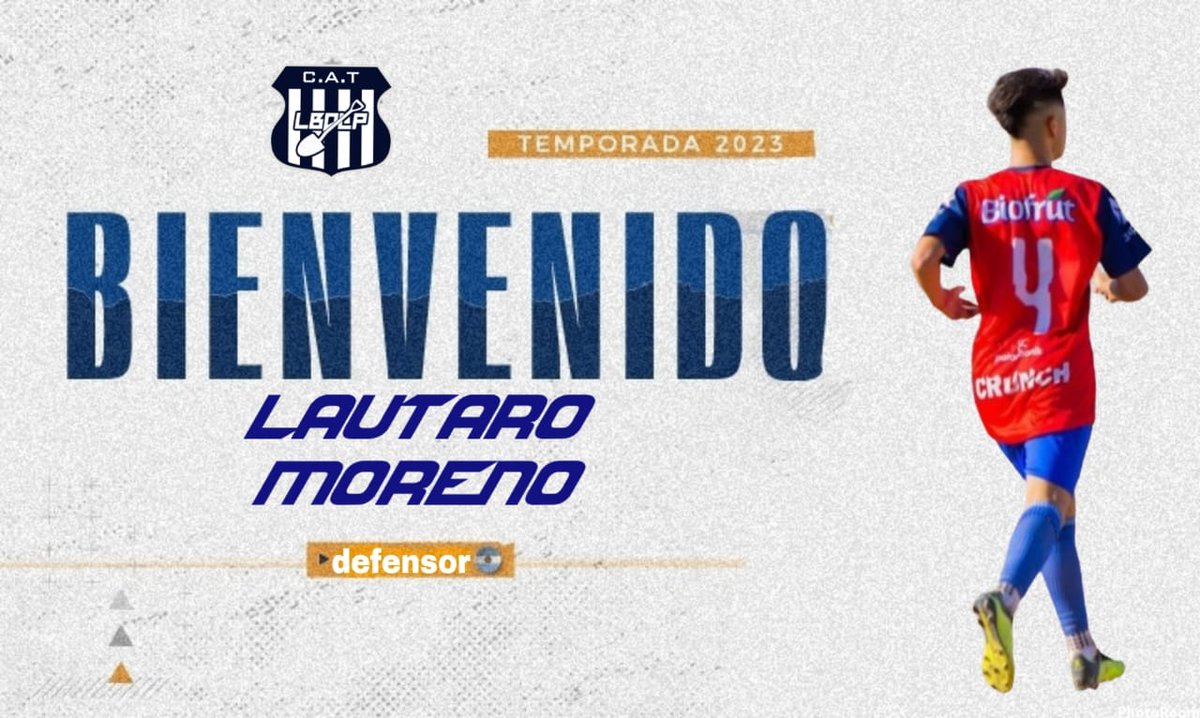 lbdlp1913's tweet photo. ✍️ Lautaro moreno es nuevo jugador de #lbdlp
El defensor se integra al Club a préstamo sin cargo con opción de compra proveniente de deportivo alberdi hasta diciembre del 2023.💙 https://t.co/aYxIEQDCDf