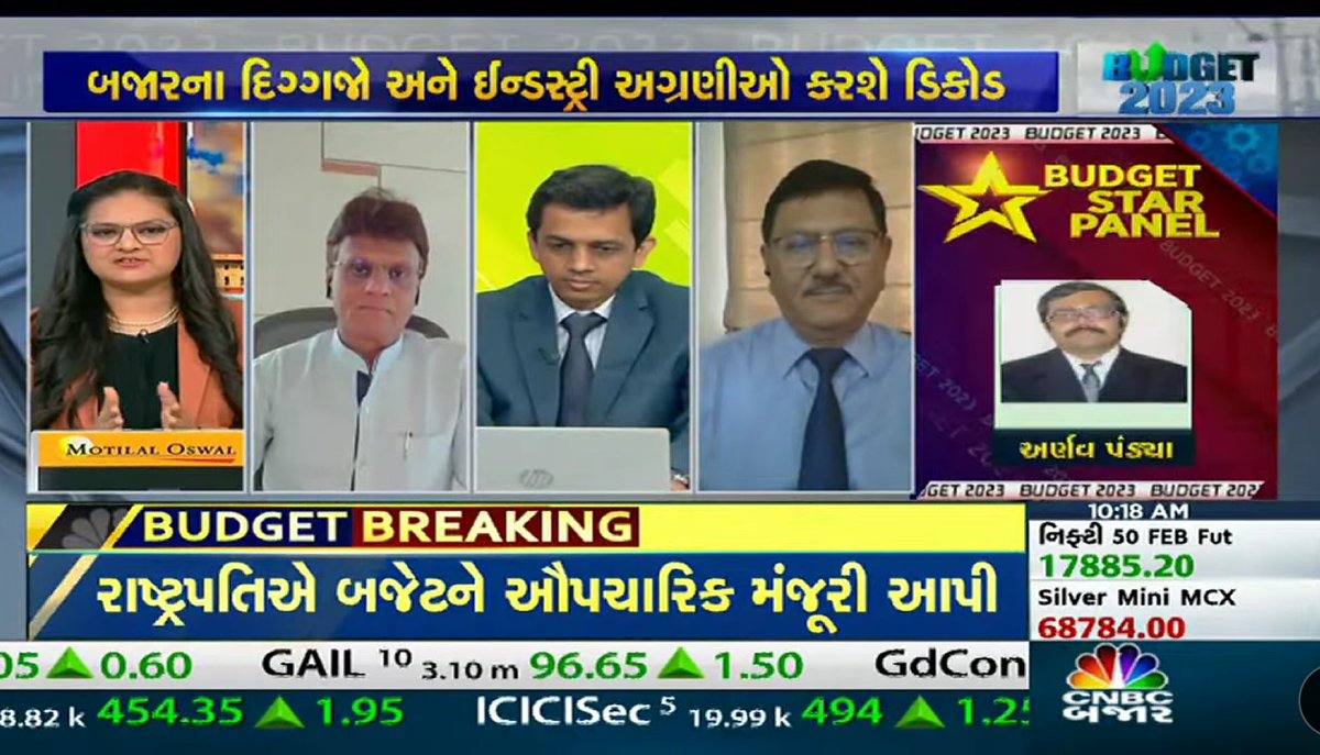 CHANDNI_SHUKLAA's tweet photo. #Budget2023 #BudgetSession on @CNBCBajar
With all new responsibilities, off air work to on air presence 😊🙏
#nileshshah of @CapitalEnvision @DevenChoksey @theMihirV #devangmehta @KkunalP @ASIM359 @arpanx9 @Mr_K21 #sudeepshah @rajan1shah911 https://t.co/CflLDBBXyK