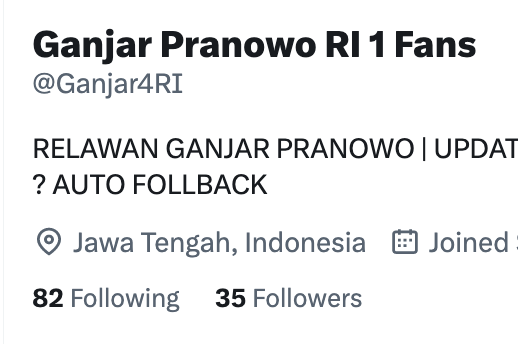 Ganjar Pranowo RI 1 Fans tweet media