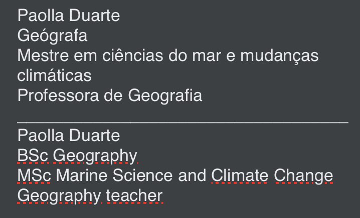 PaollaDuarteGeo's tweet photo. I've updated my email signature today, not a student anymore! Little joys that come after graduating 😍 https://t.co/r26KSk2jwF