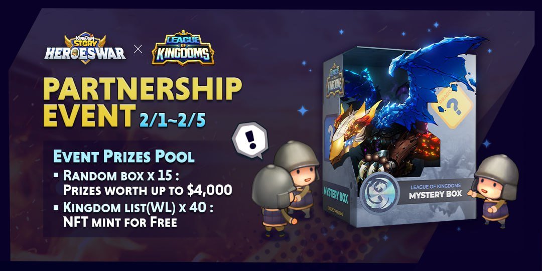 kingdomstorynft's tweet image. To celebrate our partnership,
we open the event with @LeagueKingdoms.

Let's join and grab the chance for rewards!🎉🎉

✅Prize Pools - Up to $4,000💰
🎁Random Box x 15
🎁Kingdom List x 40 (Free mint NFT WL)

 gleam.io/AoIcB/heroes-w…

#Giveaway #NFTCommunity #P2EGame #F2P #Web3
