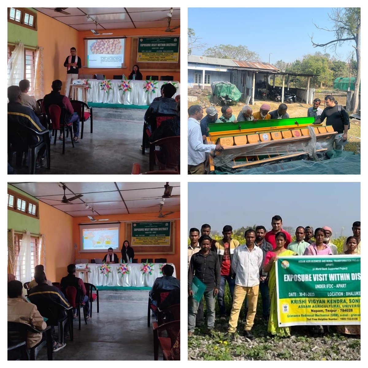 IfdcApart's tweet photo. Stakeholders of Sonitpur district (Assam state) were exposed to #FDC's interventions under #APART project on January 30, 2023.  This event was organized by KVK Tezpur. https://t.co/HGLroyZYr8