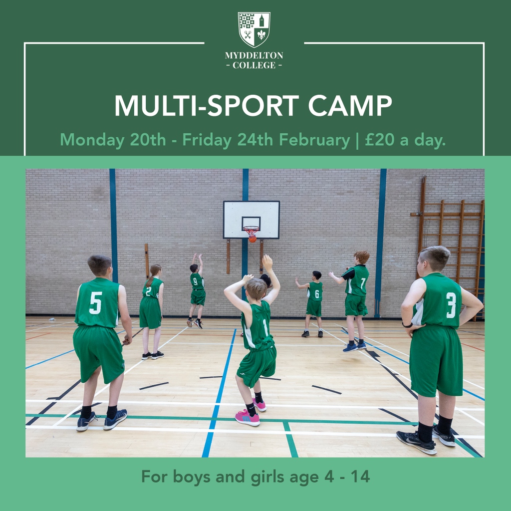 MyddeltonColl's tweet photo. Our Multi-Sport Camps are back for this half-term! We'll be holding them from the 20th to 24th of February 🏉⚽️🏀
Visit the link to book your slots: https://t.co/2prdb2bqx3
#MyddeltonCollege #Education #21CenturyLearning #Denbigh #MultiSportCamp https://t.co/NfrK5gMjNB