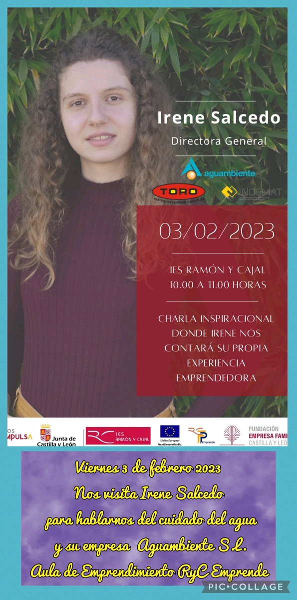 JOSEALB65's tweet photo. Seguimos en marcha en el aula de emprendimiento del @IESRamonyCajalV esta vez el alumnado de #FP Química y Salud Ambiental de 1 y 2 curso, van a participar de la experiencia de Irene  Salcedo con su empresa Aguambiente #MEFP_EmprendimientoCyL #APECyL @educacyl  #ADE_RyCEmprende https://t.co/Wg90ddrmcA