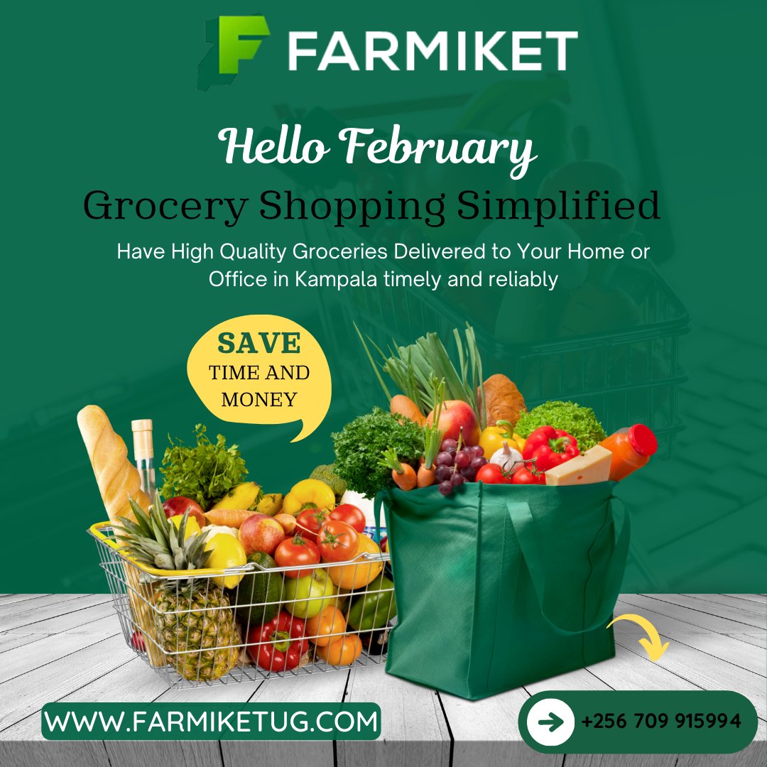 FARMIKET UGANDA LTD (@farmiket_ug) on Twitter photo Hallo February,
<a href="/farmiket_ug/">FARMIKET UGANDA LTD</a> has simplified your grocery shopping needs in Kampala.
Have high quality groceries delivered to your home or office timely and reliably
Order yours via whatsapp +256709915994 or via our website farmiketug.com
##BringingtheMarketCloser Hallo February,
<a href="/farmiket_ug/">FARMIKET UGANDA LTD</a> has simplified your grocery shopping needs in Kampala.
Have high quality groceries delivered to your home or office timely and reliably
Order yours via whatsapp +256709915994 or via our website farmiketug.com
##BringingtheMarketCloser