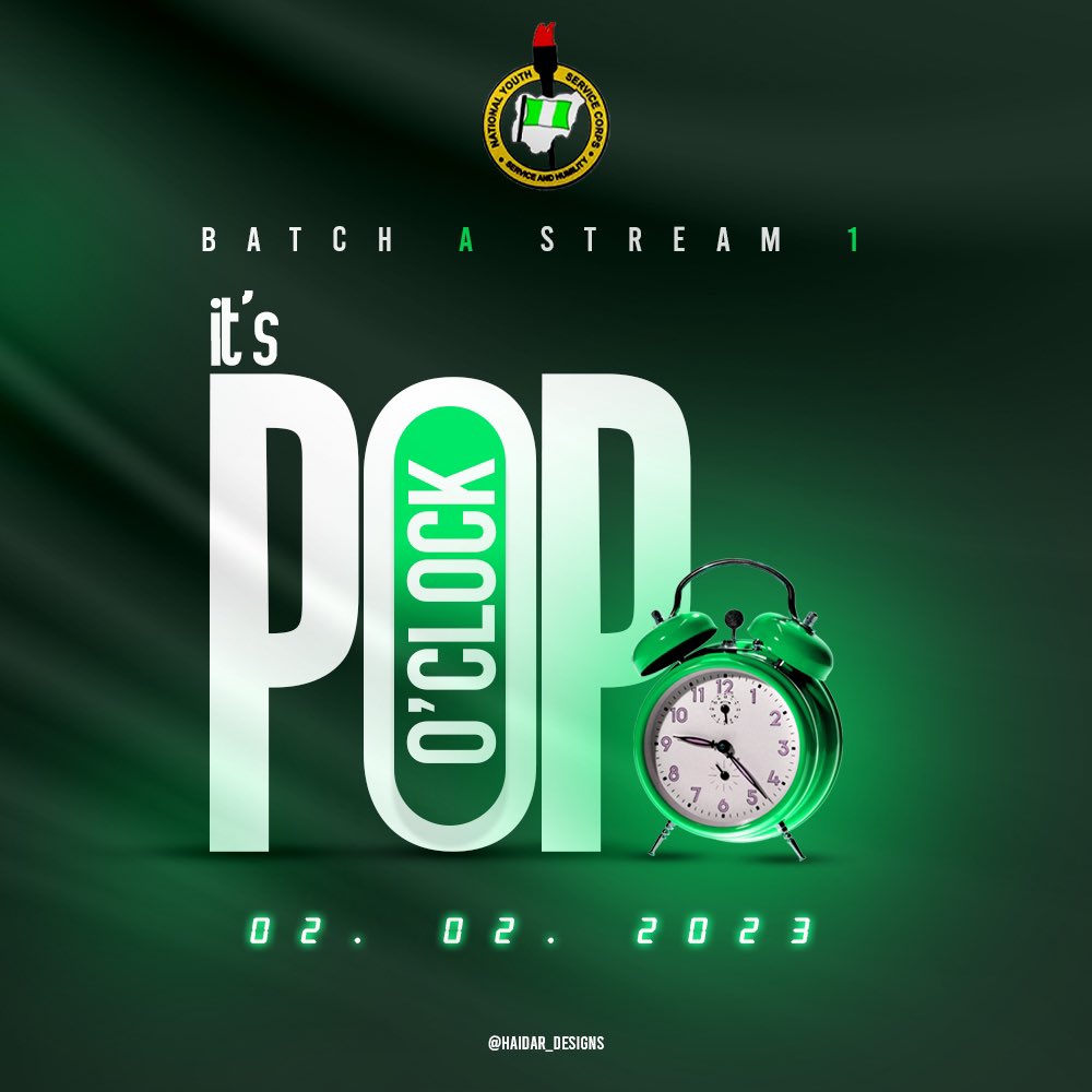 IamUniqueHaidar's tweet photo. POP #nysc #BatchA1 https://t.co/xSdGESSlCF