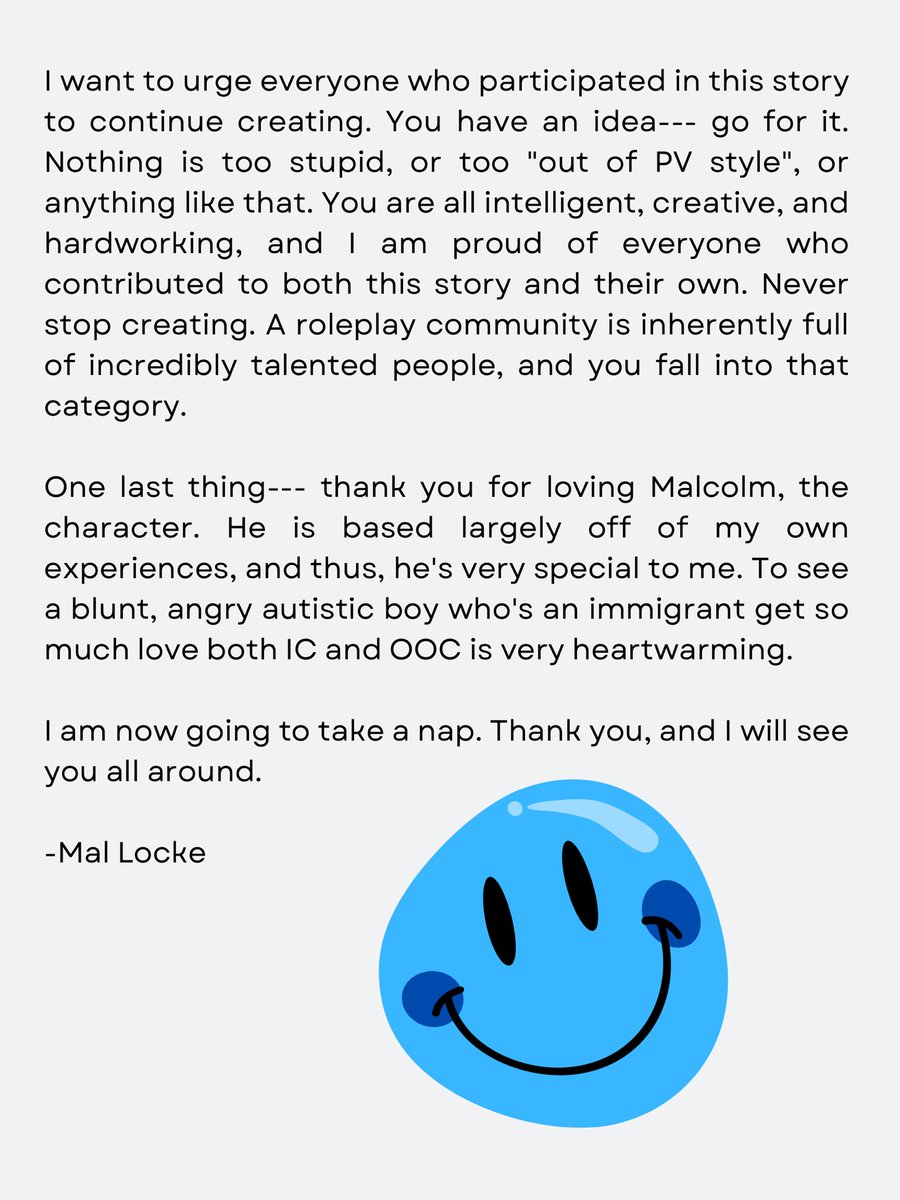 CRC_Malcolm's tweet photo. ((A message for you all. 🖤 Goodbye! https://t.co/ETWdxurxlc