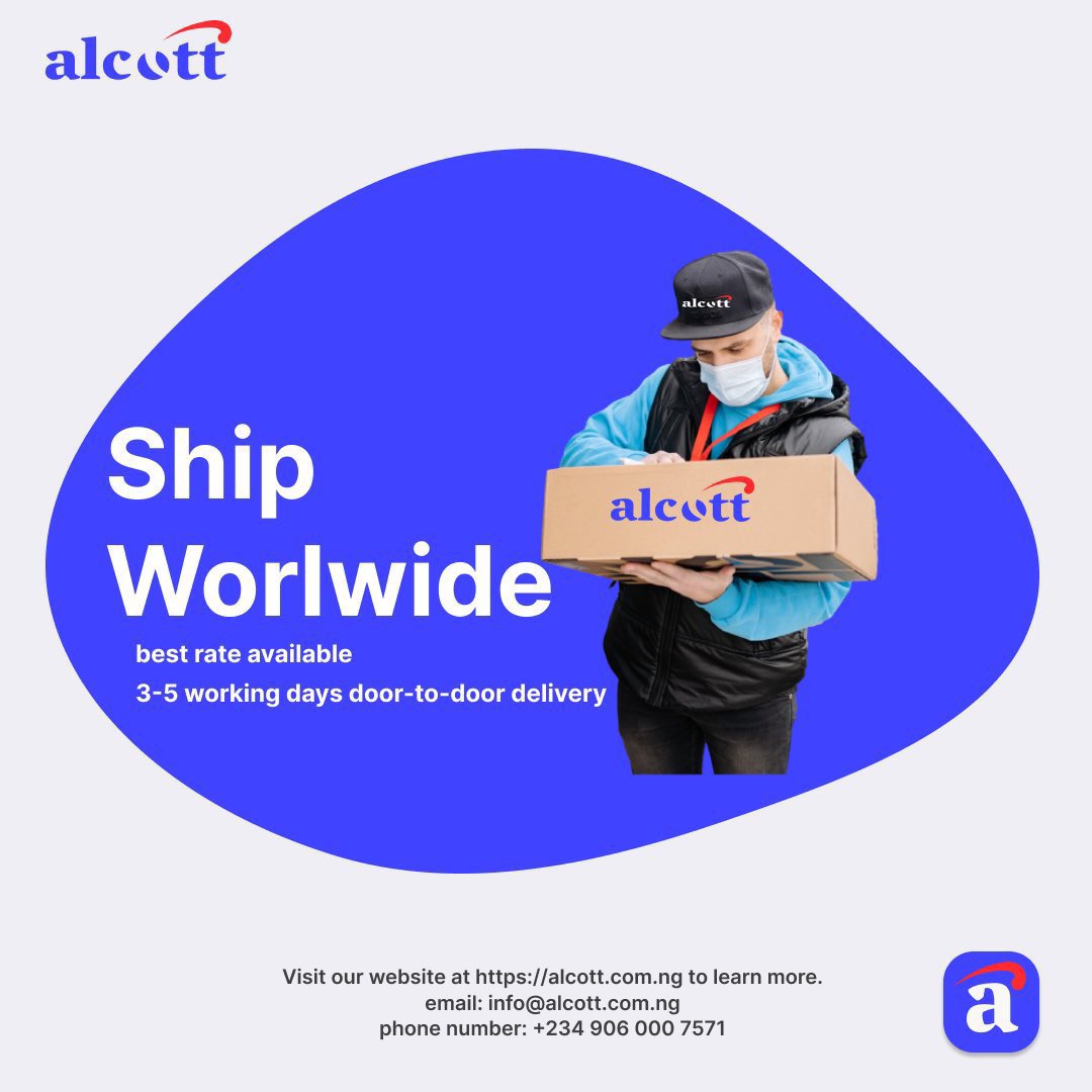 Alcottlogistics's tweet photo. Ship packages with ease in and out of Nigeria at affordable rates‼️

Send us a message for more info. 

courierserviceinlagos internationalshipping export import shipping delivery https://t.co/fxJyLt2vlk