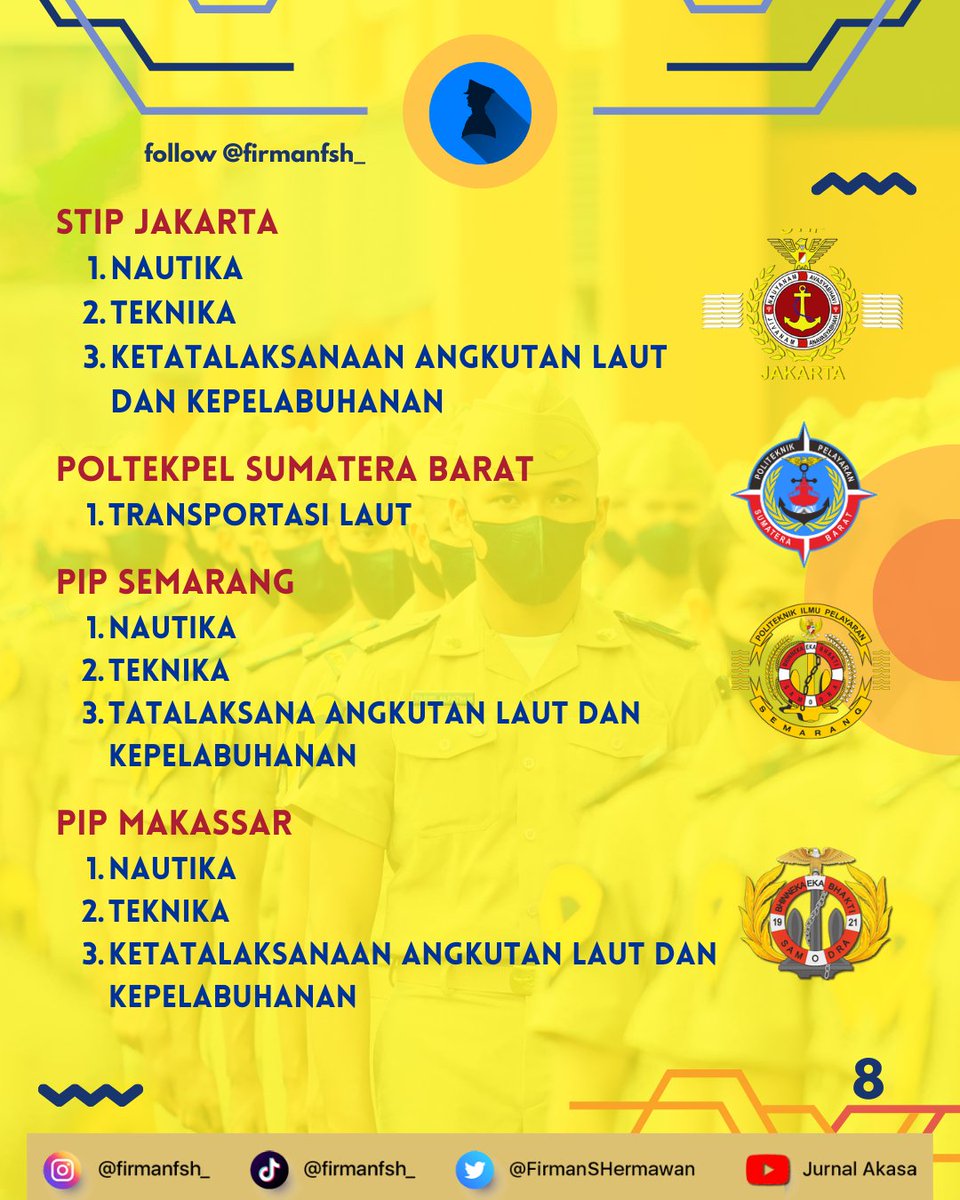FirmanSHermawan's tweet photo. Iniloh Sekolah Kedinasan dengan Jurusan Diploma IV (4).
Empat tahun mengabdi di kesatriya yaa.
#jurnalakasa #sipencatar2023 #sipencatar #kemenhub151 #bpsdmp151 #sekolahkedinasan https://t.co/cjlbcxL7J6
