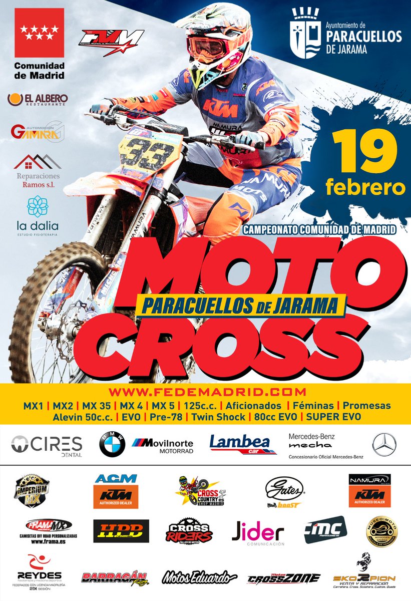 El motocross vuelve a Paracuellos de Jarama el 19 de febrero. 
También podremos disfrutar de uno de los campeonatos de motos clásicas más importantes del país.
#motocross #paracuellosdejarama #elalbero