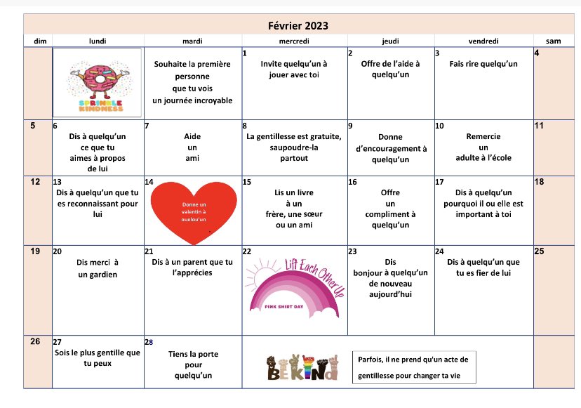 karolyniverson's tweet image. École Inman’s annual Kindness Month kicks off tmrw. Some great acts of kindness for our community to participate in from daily acts of kindness, Kindness Bingo, and Kindness Book Giving Drive. Big thank you to our Leadership Team. #leadership #community #kindness365 @inmanSD41