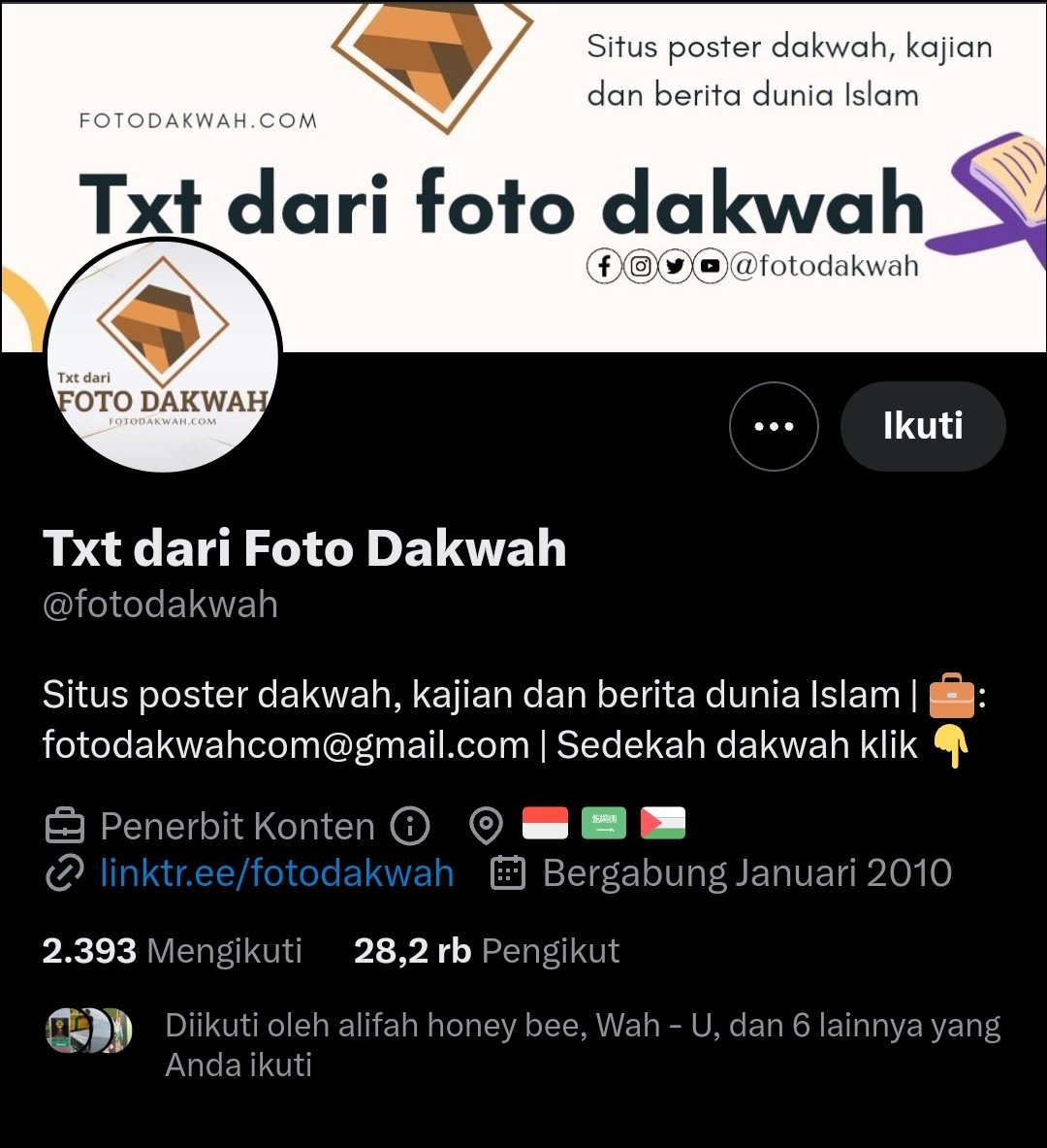 Ini akun fans khilaf*ck... 
Jangan tertipu dgn kata 'dakwah' nya.. 
Isinya coma propaganda khilaf*ck penyesatan nalar