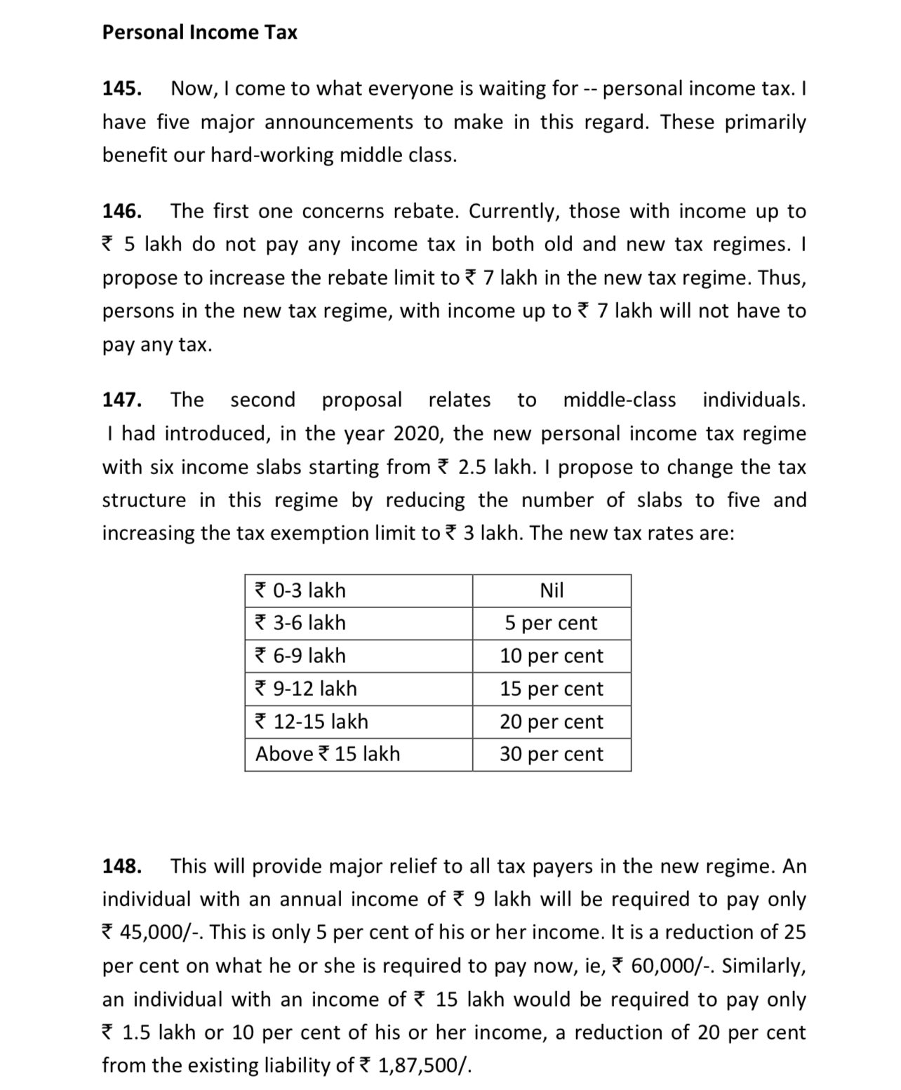 Arvind Gunasekar on X: &ldquo;For middle class in Budget 2023 