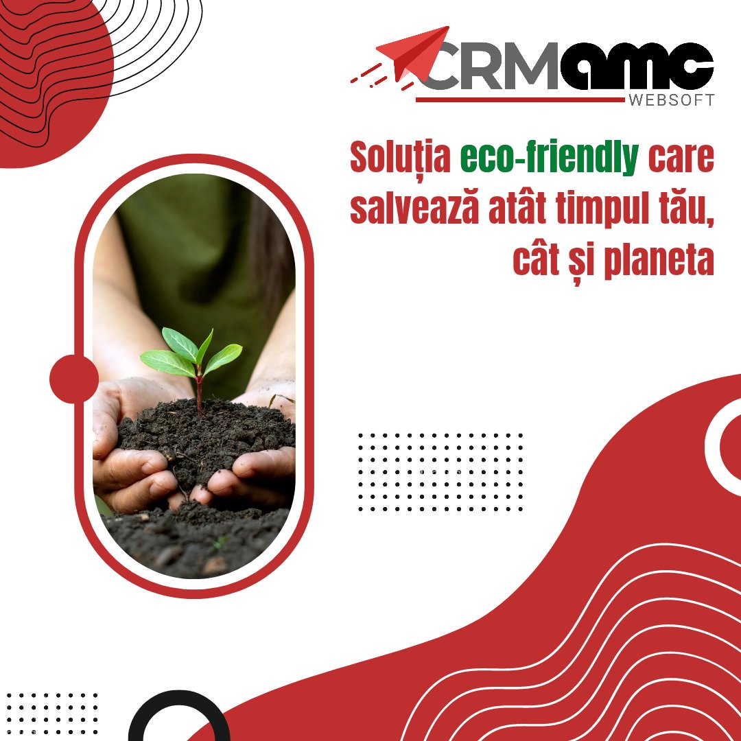 🌱 Dacă mediul este un subiect important pentru tine, 𝐂𝐑𝐌 𝐀𝐌𝐂 este soluția ideală pentru o afacere mai sustenabilă. ✅

📌 𝐓𝐞𝐬𝐭𝐞𝐚𝐳𝐚 𝐆𝐑𝐀𝐓𝐔𝐈𝐓 30 𝐝𝐞 𝐳𝐢𝐥𝐞:
crmamc.ro/inregistrare/

#crm #crmsoftware #crmsystem #crmmarketing #crmamc #afaceri #amcwebsoft