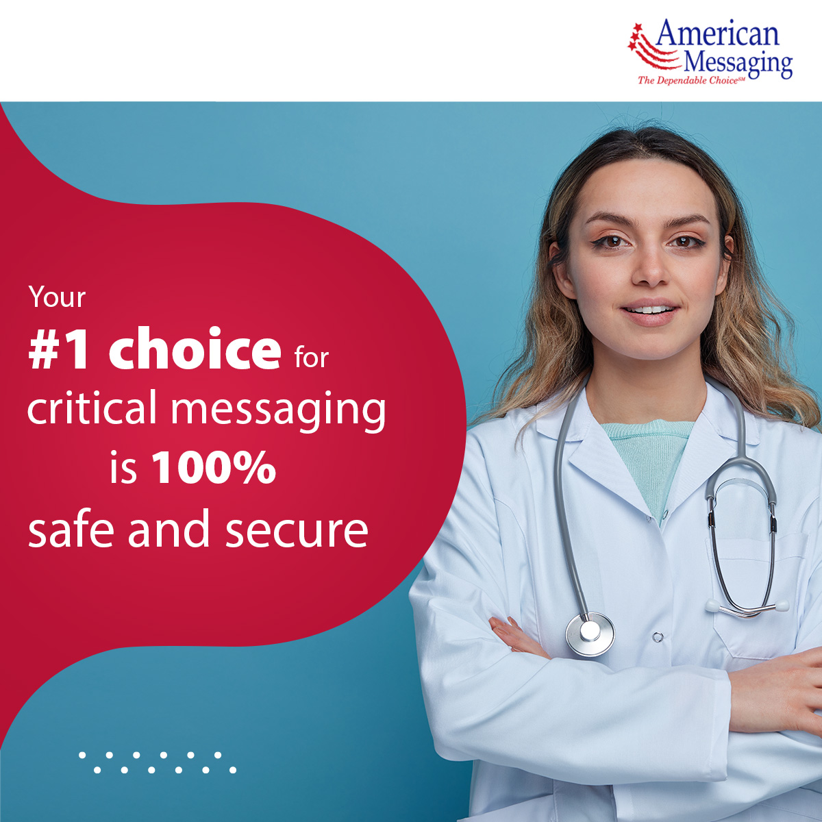 amsmsg's tweet photo. From dispatch to delivery, we are proud to be one of the largest #criticalmessaging companies that offer message security in compliance with HIPAA standards for all messaging traffic.
#ams #americanmessaging #messengerservice #securemessaging #paging #hospitalpagingsystem https://t.co/wMrcvi83n6