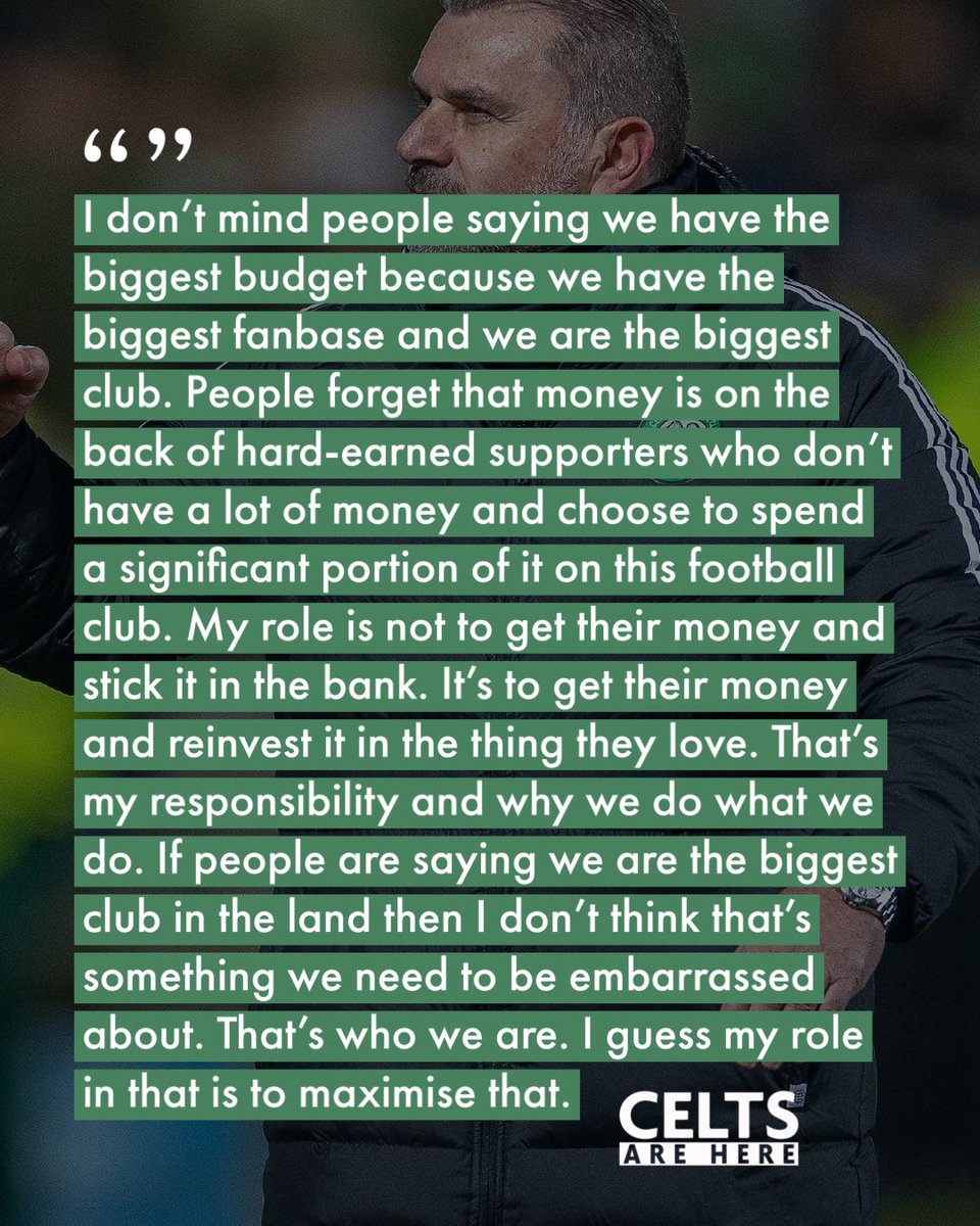 CraigCelt's tweet photo. The number of times Ange has come out speaking so much logic and sense in the face of weird accusations or gripes from others in Scottish Football is a joy to watch. 💬⬇️ https://t.co/lg9QIqTv8K