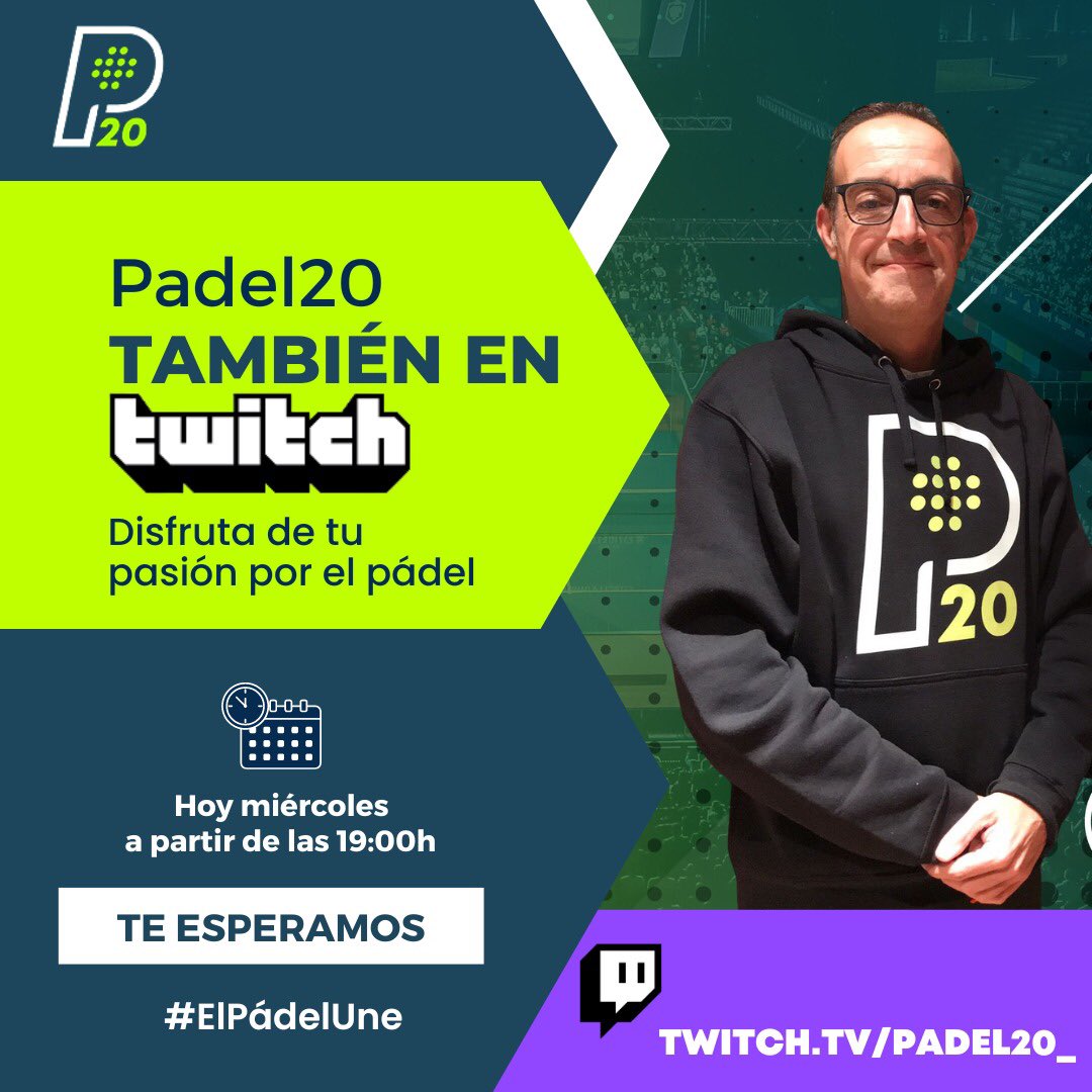 🚨 LLEGÓ EL DÍA 

Os podemos anunciar que arrancamos un proyecto donde a partir de hoy <a href="/padel20/">Padel 2.0</a> también nos encontraréis en <a href="/TwitchES/">Twitch ES</a> 

A las 19h es vuestra cita
👉 twitch.tv/Padel20

#Padel #Padel20 #PadelenTwitch #ElPadelUne #TwitchES